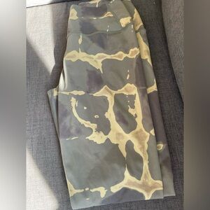 Varley Olive and Beige Leggings